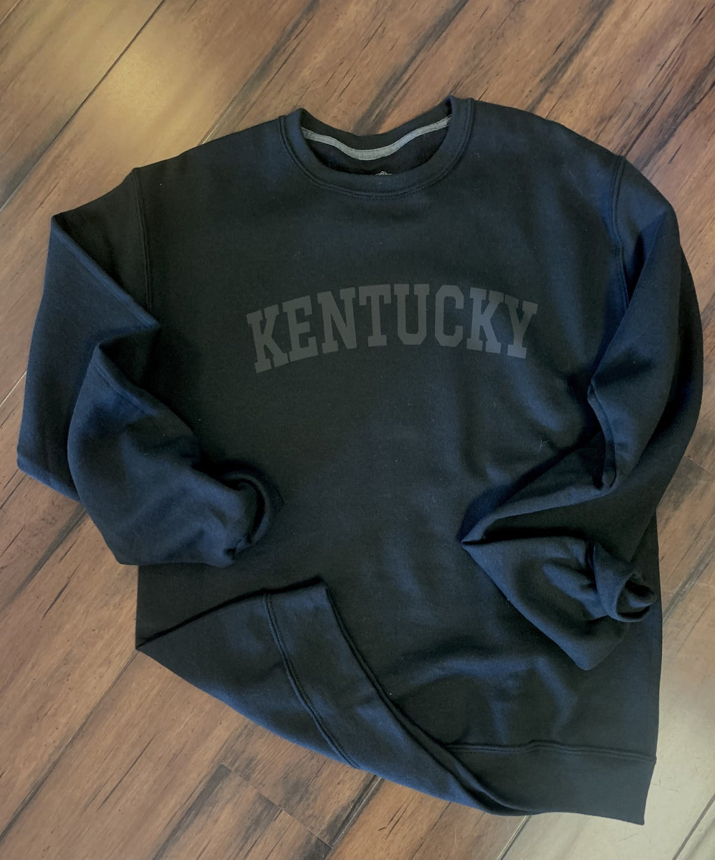 PREORDER Custom Black on Black Kentucky Sweatshirt