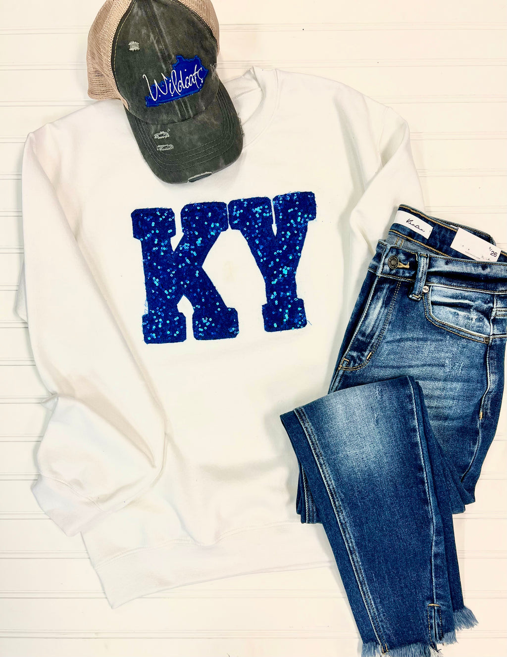 KY Blue Sequin Custom Sweatshirt *PREORDER ONLY*