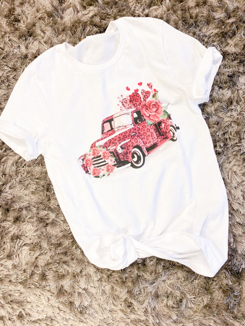 Leopard Valentine’s Day Truck T-Shirt