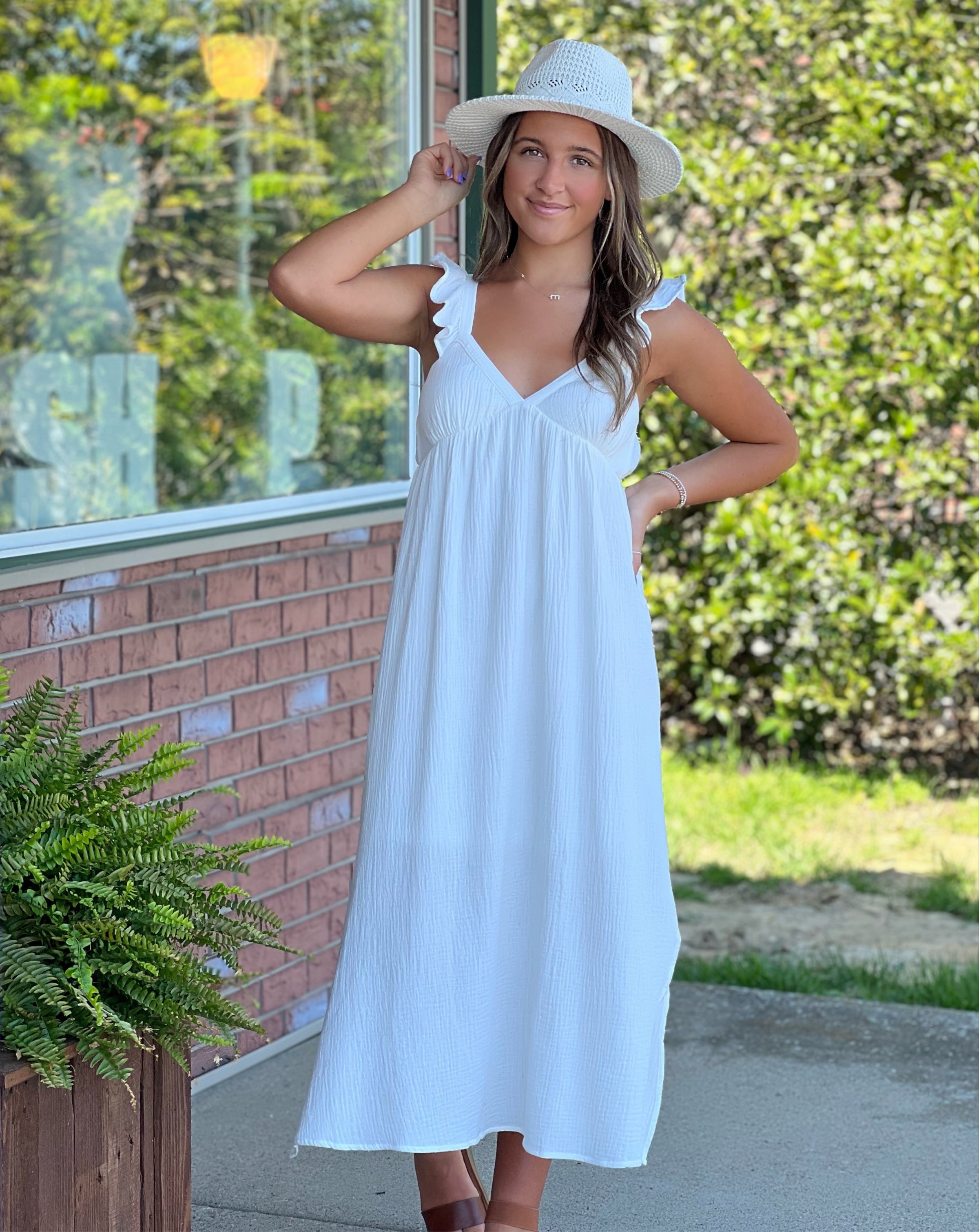 White Gauze Midi Dress – Jaded Layne Boutique